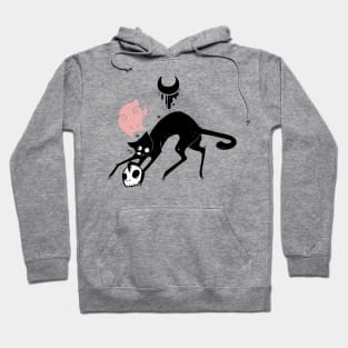 Spooky Black Cat Artwork Hoodie